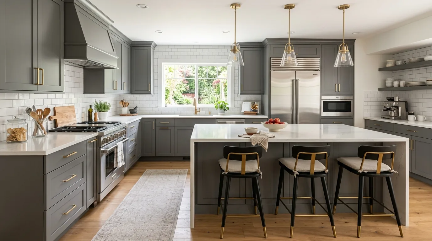 Kitchen remodel with semi-custom cabinetry