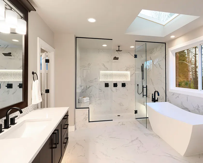 Modern Bathroom by Mountaineer Tile & Remodeling